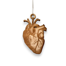 Load image into Gallery viewer, Ornament - Heart - Raw Wood 3x4in