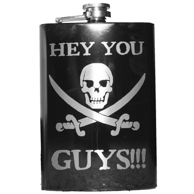 8oz BLACK Hey You Guys! - Flask