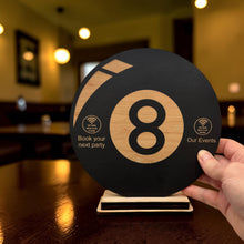 Load image into Gallery viewer, NFC Eight Ball Sign - Your Party and Events - Near Field Communication (NOT PROGRAMMED)