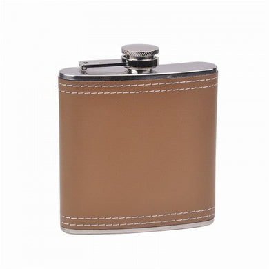 6oz Blank Leather Flask KLB