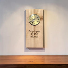 Load image into Gallery viewer, Clock - Cedar Picket - Employee of the Month - 12x5 Inches