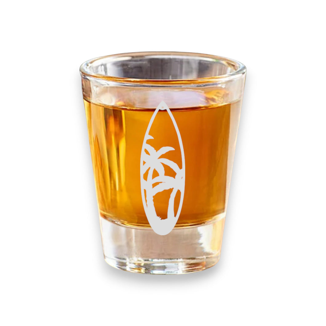 2oz - Palm Tree Surfboard -  Shot Glass