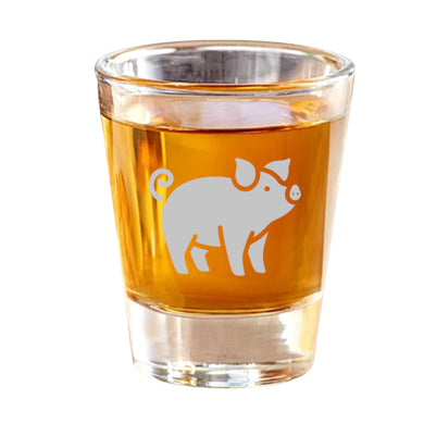 2oz Piglet Shot Glass