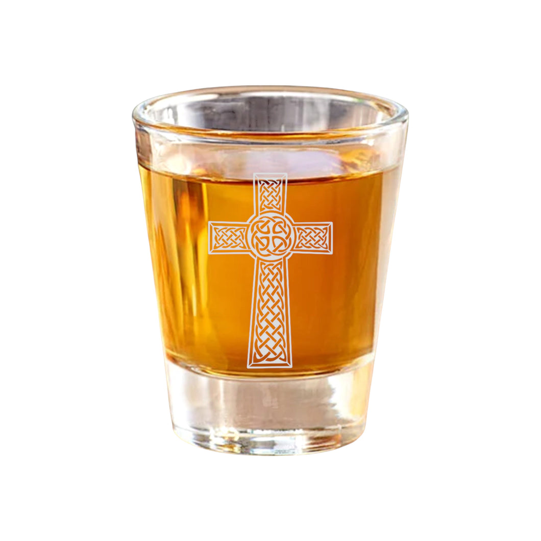 2oz Celtic Cross Shot Glass
