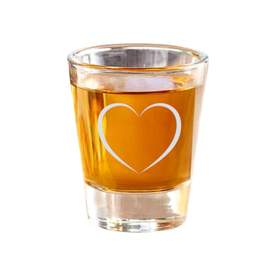 2oz Heart Shot Glass