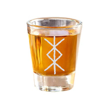 Load image into Gallery viewer, 2oz Viking Protection Rune Shot Glass