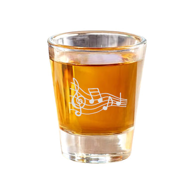 2oz Music Notes Shot Glass