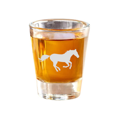 2oz Running Horse Shot Glass