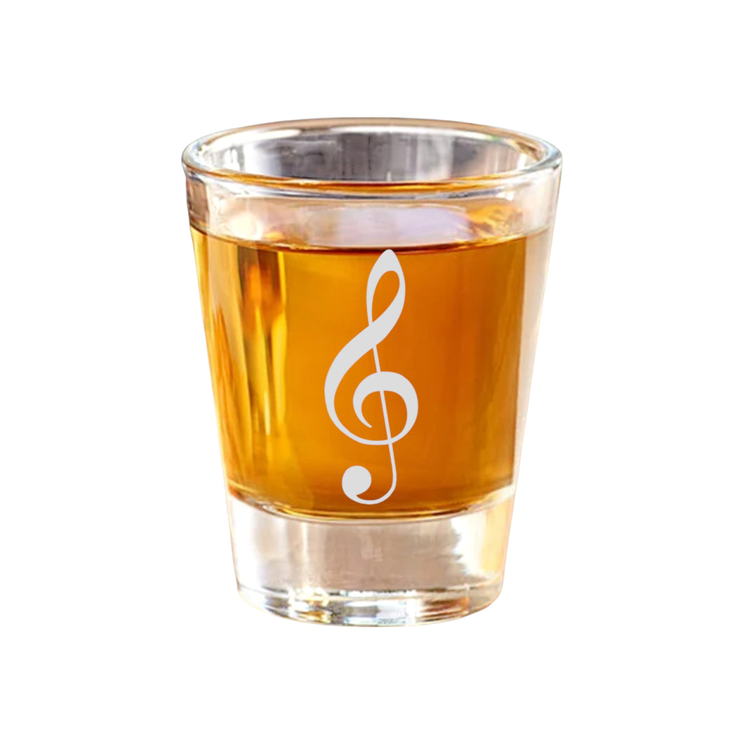 2oz Treble Clef Shot Glass