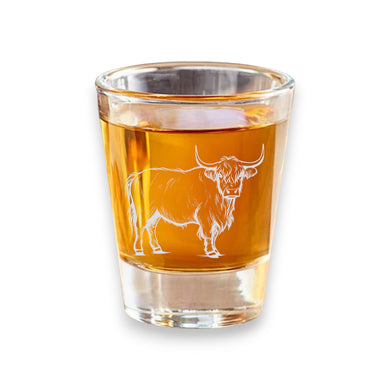 2oz Highland Cow Shot Glass