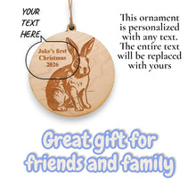 Load image into Gallery viewer, Ornament - Animals - PERSONALIZED - Raw Wood
