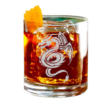 Load image into Gallery viewer, Rocks Glass - Flying Dragon - Double Old Fashioned