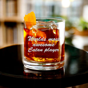 Rocks Glass - Worlds most awesome Catan Player - Double Old Fashioned