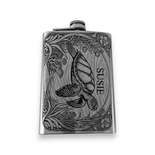 Load image into Gallery viewer, 8oz Flask - Sea Turtle - PERSONALIZED - Stainless Steel