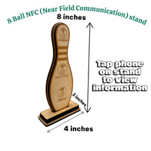 Load image into Gallery viewer, NFC - PERSONALIZED AND PROGRAMMED - Bowling Pin Drink and Food Menu - Near Field Communication