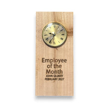 Load image into Gallery viewer, Clock - Cedar Picket - PERSONALIZED - Employee of the Month - 12x5 Inches