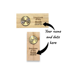 Load image into Gallery viewer, Clock - Cedar Picket - PERSONALIZED - Employee of the Month - 12x5 Inches