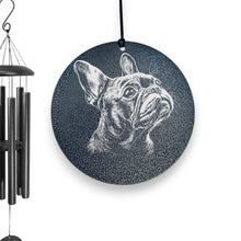 Load image into Gallery viewer, Wind Chime - French Bulldog  - Black powder coated