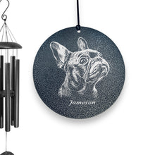 Load image into Gallery viewer, Wind Chime - PERSONALIZED - French Bulldog  - Black powder coated
