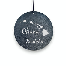 Load image into Gallery viewer, Wind Chime - PERSONALIZED - Ohana (Family) - Black powder coated