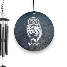 Load image into Gallery viewer, Wind Chime - Burrowing Owl - Black powder coated