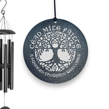 Load image into Gallery viewer, Wind Chime - Cead Mile Failte A hundred thousand welcomes - Black powder coated