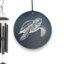 Load image into Gallery viewer, Wind Chime - Sea Turtle - Black powder coated