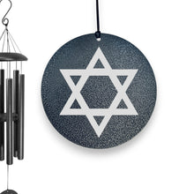 Load image into Gallery viewer, Wind Chime - Star of David - Black powder coated