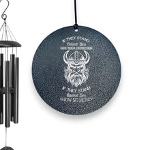Load image into Gallery viewer, Wind Chime - Viking No Mercy - Black powder coated