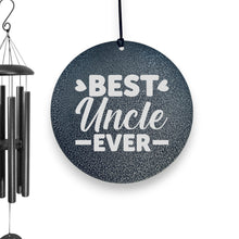 Load image into Gallery viewer, Wind Chime - Best Uncle Ever - Black powder coated
