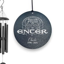 Load image into Gallery viewer, Wind Chime - Speak Friend and Enter - PERSONALIZED - Black powder coated