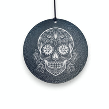 Load image into Gallery viewer, Wind Chime - Sugar Skull Day of the Dead - Black powder coated