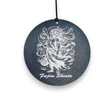 Load image into Gallery viewer, Wind Chime - Fujin Shinto Japanese God of Wind - Black powder coated