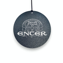 Load image into Gallery viewer, Wind Chime - Speak Friend and Enter - Black powder coated