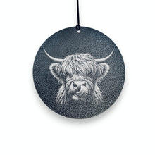 Load image into Gallery viewer, Wind Chime - Highland Cow - Black powder coated
