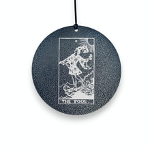 Load image into Gallery viewer, Wind Chime - The Fool Tarot Card - Black powder coated