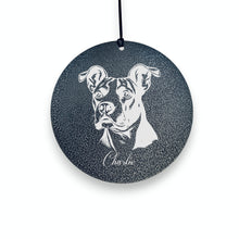 Load image into Gallery viewer, Wind Chime - Pit Bull - PERSONALIZED - Black powder coated