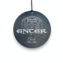 Load image into Gallery viewer, Wind Chime - Speak Friend and Enter - PERSONALIZED - Black powder coated