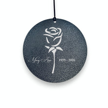 Load image into Gallery viewer, Wind Chime - Rose - PERSONALIZED - Black powder coated