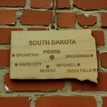 Load image into Gallery viewer, Ornament - CUSTOM - South Dakota State with Cities