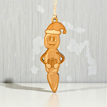Load image into Gallery viewer, Ornament - Howdy Ho - Raw Wood 2x5in