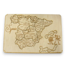 Load image into Gallery viewer, Spain Puzzle Map - Art Kit - Raw Wood 12x18 Inches - 18 Pieces - With Stand