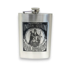 Load image into Gallery viewer, 8oz Indian Queen Stainless Steel Flask