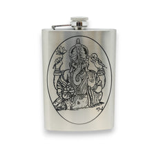 Load image into Gallery viewer, 8oz Ganesha Stainless Steel Flask