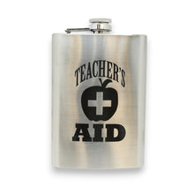 Load image into Gallery viewer, 8oz Teacher's Aid Stainless Steel Flask