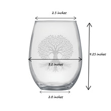 Load image into Gallery viewer, 15oz Stemless Wine Glass -  Celtic Tree of Life