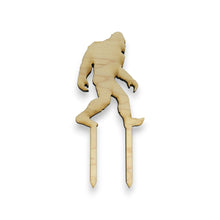 Load image into Gallery viewer, Cake Topper - Bigfoot Sasquatch  - Raw Wood
