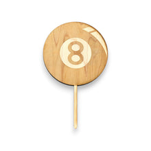 Load image into Gallery viewer, Cake Topper - Eight Ball - Raw Wood