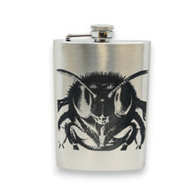Load image into Gallery viewer, 8oz Flask - Honey Bee - Stainless Steel