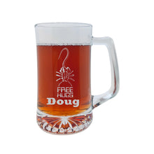 Load image into Gallery viewer, 25oz Beer mug with handle - PERSONALIZED - Free Hugs